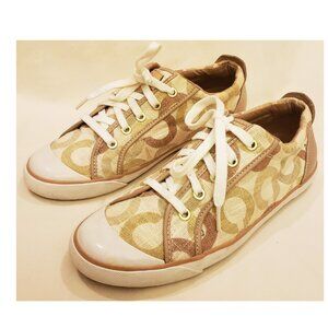 Coach Women's Sneakers/Shoes Sz.-10B Brown/Tan Coach Signature Pattern